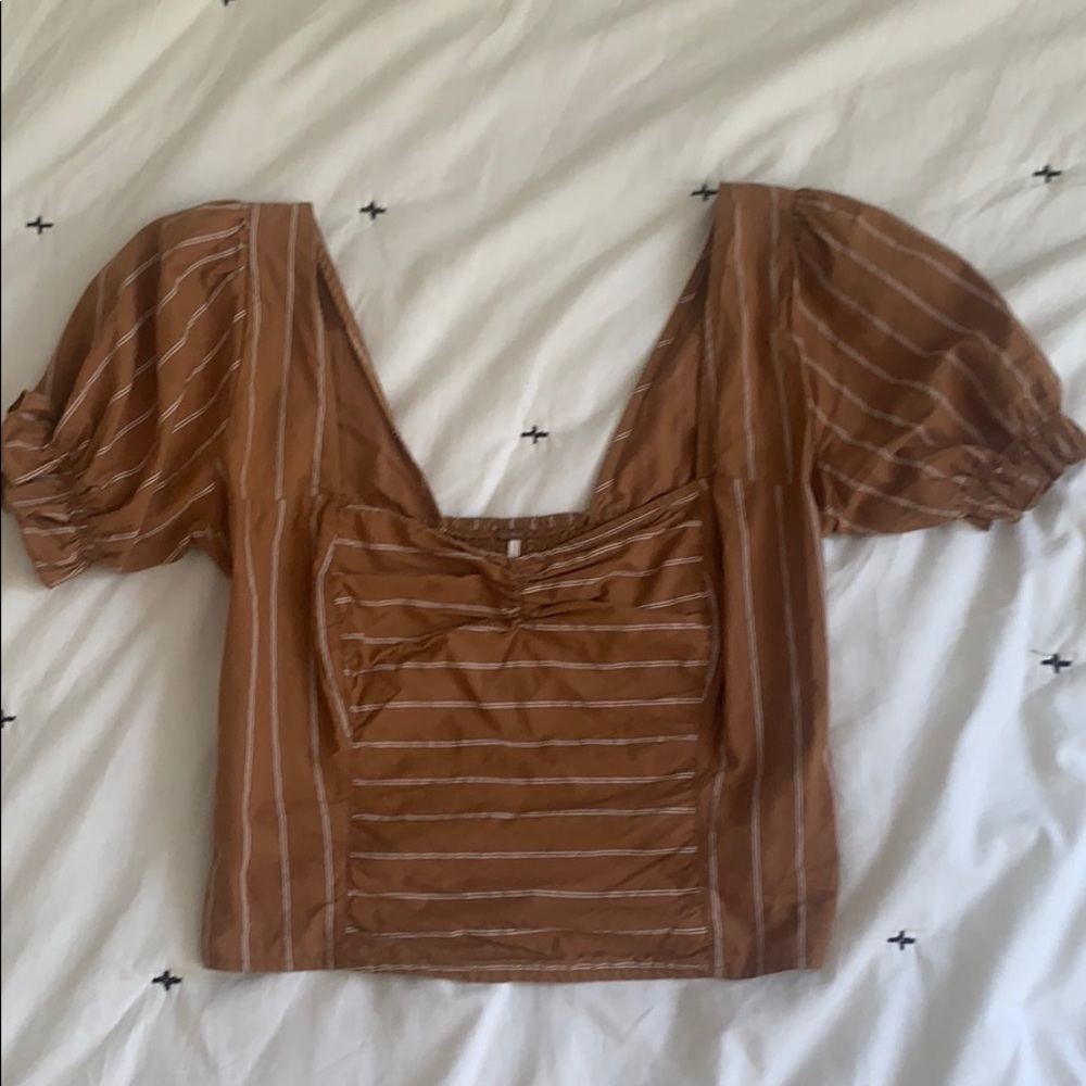 Free People burnt orange/brown top size S